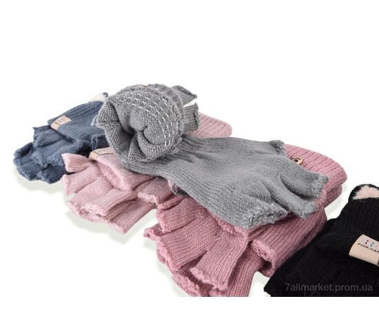 Варежки для женщин Зима D10 mix (12 шт. р.сетка One size) "CAP" недорого оптом от прямого поставщика, изображение 2 Фотография Варежки для женщин Зима D10 mix (12 шт. р.сетка One size) "CAP" недорого оптом от прямого поставщика, изображение 2