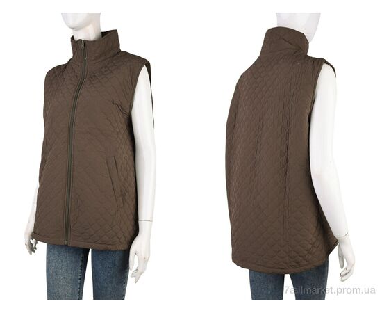 Жилетка жіноча Весна/осінь 6632 (11992) khaki (5 шт. р.сітка3XL-7XL) "Obuvok" недорого оптом від прямого постачальника, зображення 3 Жилетка жіноча Весна/осінь 6632 (11992) khaki (5 шт. р.сітка3XL-7XL) "Obuvok" недорого оптом від прямого постачальника, зображення 3