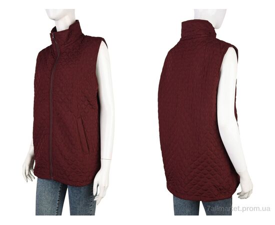 Жилетка жіноча Весна/осінь 6632 (11992) bordo (5 шт. р.сітка3XL-7XL) "Obuvok" недорого оптом від прямого постачальника, зображення 3 Жилетка жіноча Весна/осінь 6632 (11992) bordo (5 шт. р.сітка3XL-7XL) "Obuvok" недорого оптом від прямого постачальника, зображення 3