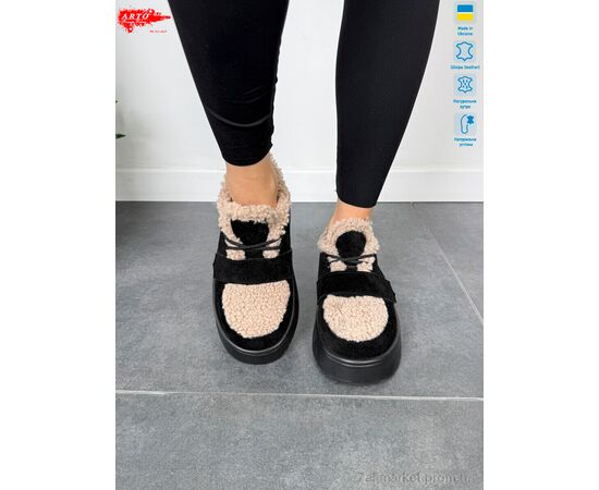 Кросівки жіночі модні Зима 570 ч.з.беж. хутро (8 пар р.36-41) "ARTO" недорого оптом від прямого постачальника, зображення 3 Кросівки жіночі модні Зима 570 ч.з.беж. хутро (8 пар р.36-41) "ARTO" недорого оптом від прямого постачальника, зображення 3