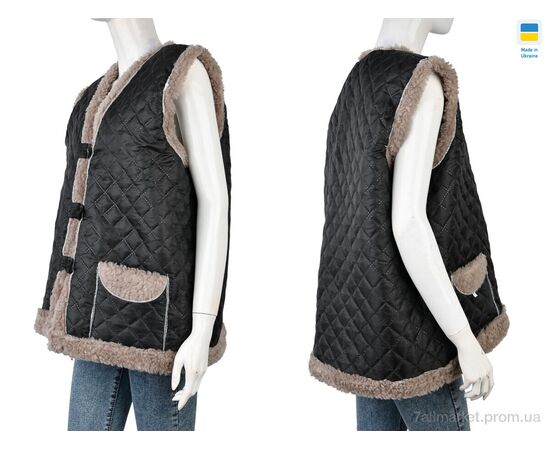 Жилетка жіноча Зима 001-1 black (6 шт. р.сітка52-62) "LiBang" недорого оптом від прямого постачальника, зображення 3 Жилетка жіноча Зима 001-1 black (6 шт. р.сітка52-62) "LiBang" недорого оптом від прямого постачальника, зображення 3