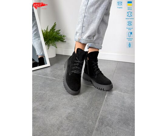 Фотография Ботинки женские стильные зима 6115 ч.з. (6 пар р.36-40) "ARTO" недорого оптом от прямого поставщика, изображение 3