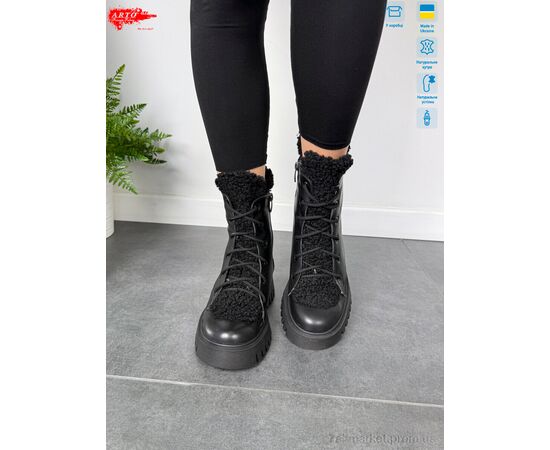 Черевики жіночі стильні Зима 022 ч.ш.хутро (6 пар р.36-40) "ARTO" недорого оптом від прямого постачальника, зображення 2 Черевики жіночі стильні Зима 022 ч.ш.хутро (6 пар р.36-40) "ARTO" недорого оптом від прямого постачальника, зображення 2