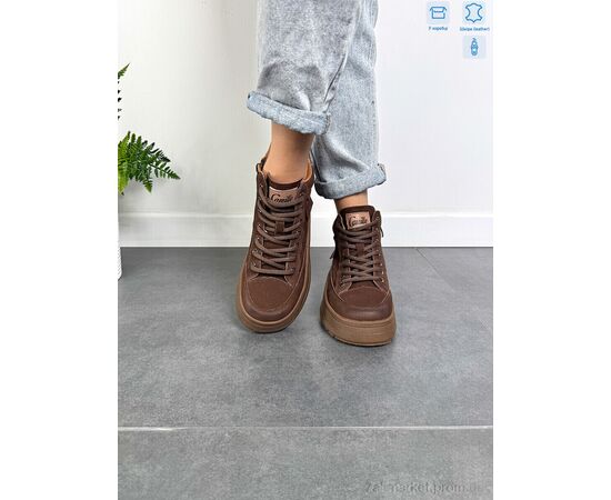 Ботинки женские стильные Весна/осень J2001-2 brown (8 пар р.36-40) "Camille" недорого оптом от прямого поставщика, изображение 4 Фотография Ботинки женские стильные Весна/осень J2001-2 brown (8 пар р.36-40) "Camille" недорого оптом от прямого поставщика, изображение 4