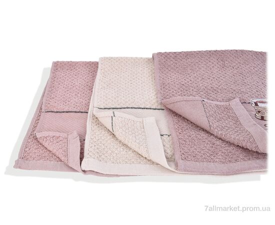 Фотография Полотенце  9058 (11999) mix 40x60см (12 шт. р.сетка One size) "Obuvok" недорого оптом от прямого поставщика, изображение 2