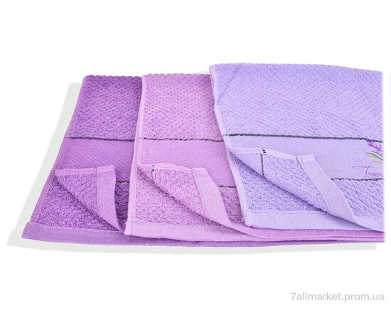 Фотография Полотенце  9059 (11998) mix 40x60см (12 шт. р.сетка One size) "Obuvok" недорого оптом от прямого поставщика, изображение 2