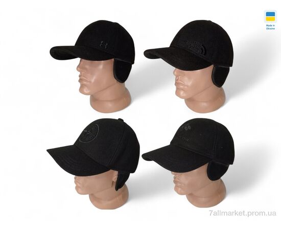 Кепка для чоловіків Зима 0447 mix (4 шт. р.сіткаM-XL) "Mabi" недорого оптом від прямого постачальника, зображення 2 Кепка для чоловіків Зима 0447 mix (4 шт. р.сіткаM-XL) "Mabi" недорого оптом від прямого постачальника, зображення 2