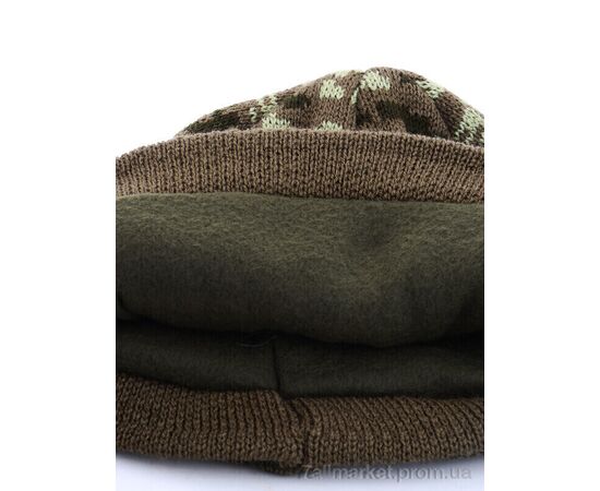 Шапка чоловіча Зима 10 khaki (5 шт. р.сіткаOne size) "Kindzer" недорого оптом від прямого постачальника, зображення 2