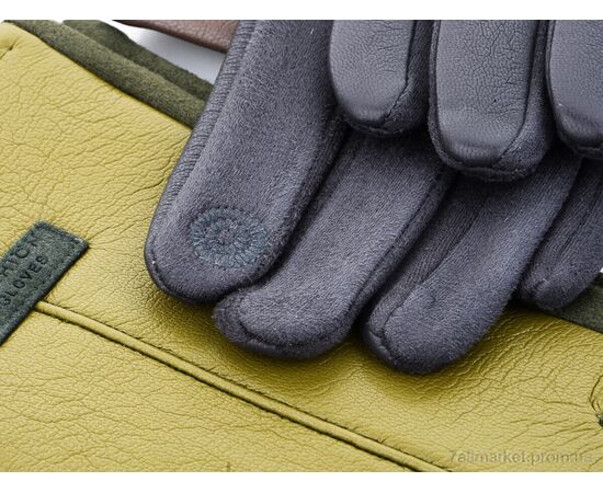 Рукавички жіночі Весна/осінь 15-144Ж кожзам плюш mix (12 шт. р.сітка6,5-8,5) "TUZZI" недорого оптом від прямого постачальника, зображення 3