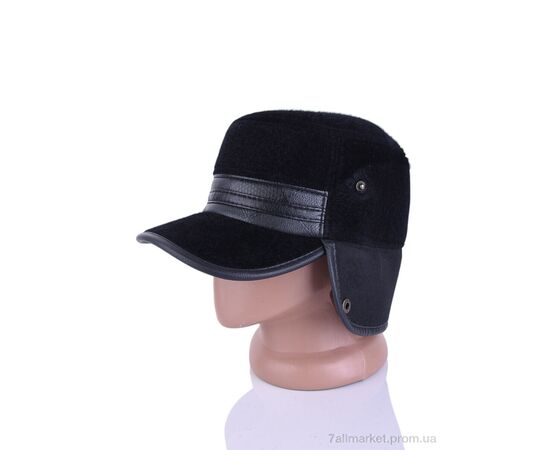 Кепка для чоловіків Зима Y612-1 black (5 шт. р.сітка56-60) "Red Hat" недорого оптом від прямого постачальника, зображення 2 Кепка для чоловіків Зима Y612-1 black (5 шт. р.сітка56-60) "Red Hat" недорого оптом від прямого постачальника, зображення 2