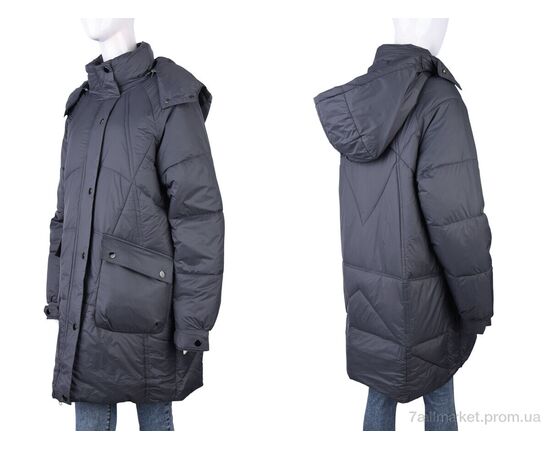 Куртка жіноча Зима 2022-51 (12016) grey (5 шт. р.сіткаXL-5XL) "Obuvok" недорого оптом від прямого постачальника, зображення 3 Куртка жіноча Зима 2022-51 (12016) grey (5 шт. р.сіткаXL-5XL) "Obuvok" недорого оптом від прямого постачальника, зображення 3