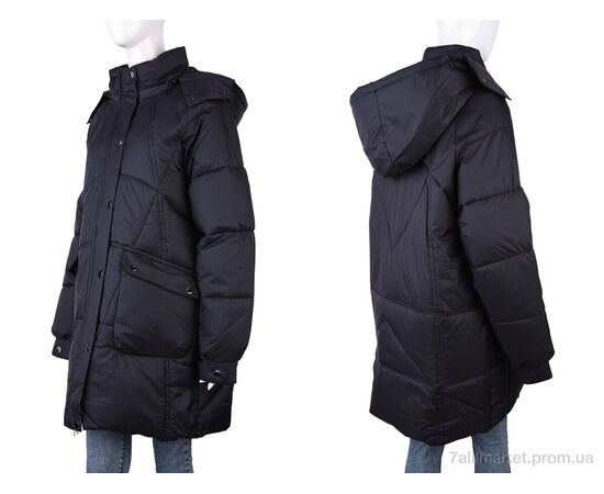 Куртка жіноча Зима 2022-51 (12016) black (5 шт. р.сіткаXL-5XL) "Obuvok" недорого оптом від прямого постачальника, зображення 3 Куртка жіноча Зима 2022-51 (12016) black (5 шт. р.сіткаXL-5XL) "Obuvok" недорого оптом від прямого постачальника, зображення 3