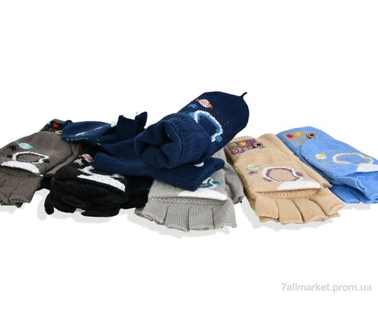Фотография Варежки детские Зима 2505 (10-12) mix (12 шт. р.сетка 10-12) "KUINH" недорого оптом от прямого поставщика, изображение 2