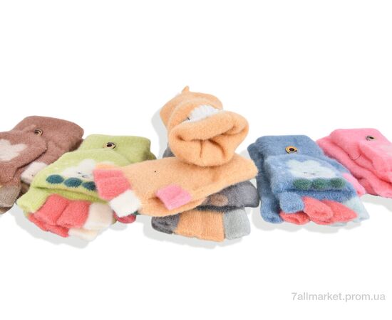 Рукавиці дитячі Зима 2502 (5-7) mix (12 шт. р.сітка5-7) "KUINH" недорого оптом від прямого постачальника, зображення 2