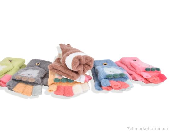 Рукавиці дитячі Зима 2502 (7-10) mix (12 шт. р.сітка7-10) "KUINH" недорого оптом від прямого постачальника, зображення 2