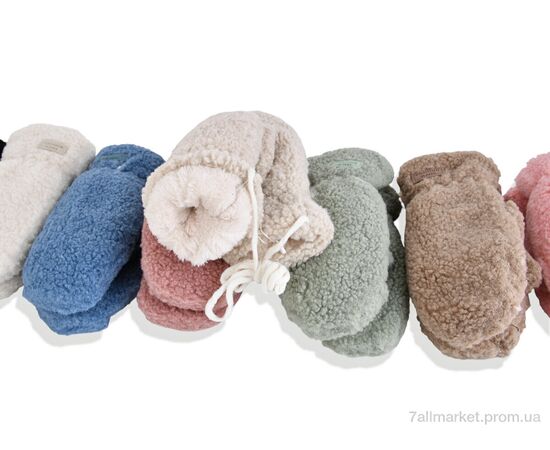 Фотография Варежки детские Зима A2-2 mix (12 шт. р.сетка 6-10) "KUINH" недорого оптом от прямого поставщика, изображение 2