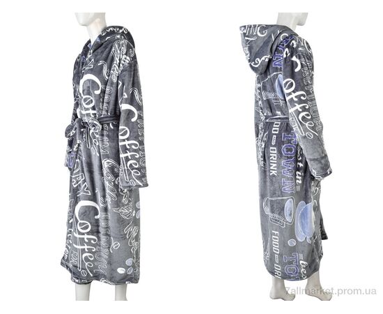 Халат женский Зима 002-1 grey (3 шт. р.сетка XL-3XL) "Banko" недорого оптом от прямого поставщика, изображение 3 Фотография Халат женский Зима 002-1 grey (3 шт. р.сетка XL-3XL) "Banko" недорого оптом от прямого поставщика, изображение 3