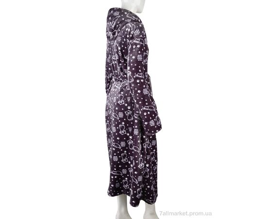 Халат женский Зима 002-5 violet (3 шт. р.сетка XL-3XL) "Banko" недорого оптом от прямого поставщика, изображение 2 Фотография Халат женский Зима 002-5 violet (3 шт. р.сетка XL-3XL) "Banko" недорого оптом от прямого поставщика, изображение 2