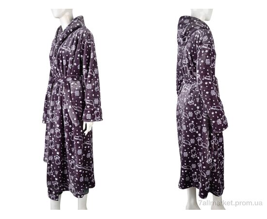 Халат женский Зима 002-5 violet (3 шт. р.сетка XL-3XL) "Banko" недорого оптом от прямого поставщика, изображение 3 Фотография Халат женский Зима 002-5 violet (3 шт. р.сетка XL-3XL) "Banko" недорого оптом от прямого поставщика, изображение 3