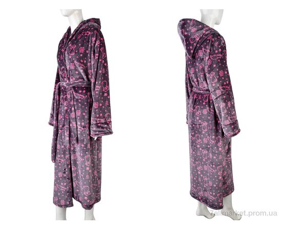 Халат женский Зима 002-6 violet (3 шт. р.сетка XL-3XL) "Banko" недорого оптом от прямого поставщика, изображение 3 Фотография Халат женский Зима 002-6 violet (3 шт. р.сетка XL-3XL) "Banko" недорого оптом от прямого поставщика, изображение 3