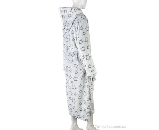 Фотография Халат женский Зима 002-10 grey (3 шт. р.сетка XL-3XL) "Banko" недорого оптом от прямого поставщика, изображение 2