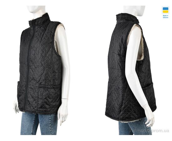 Жилетка жіноча Зима Жилетка замок чорно-білий (8 шт. р.сітка48-62) "LiBang" недорого оптом від прямого постачальника, зображення 3 Жилетка жіноча Зима Жилетка замок чорно-білий (8 шт. р.сітка48-62) "LiBang" недорого оптом від прямого постачальника, зображення 3