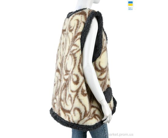 Жилетка жіноча Зима Жилетка хутро бежевий (8 шт. р.сітка48-62) "LiBang" недорого оптом від прямого постачальника, зображення 2 Жилетка жіноча Зима Жилетка хутро бежевий (8 шт. р.сітка48-62) "LiBang" недорого оптом від прямого постачальника, зображення 2