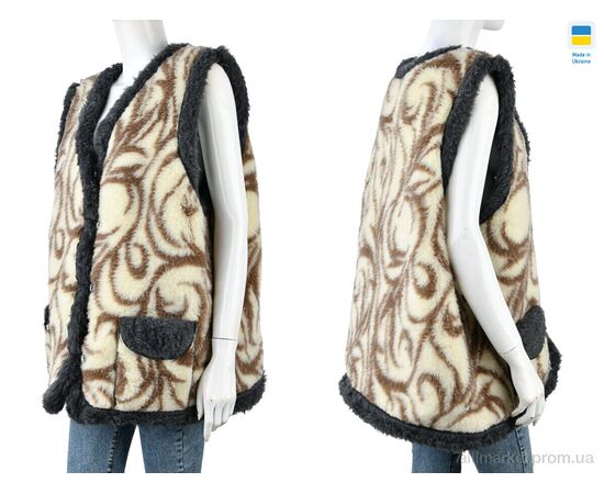Жилетка жіноча Зима Жилетка хутро бежевий (8 шт. р.сітка48-62) "LiBang" недорого оптом від прямого постачальника, зображення 3 Жилетка жіноча Зима Жилетка хутро бежевий (8 шт. р.сітка48-62) "LiBang" недорого оптом від прямого постачальника, зображення 3