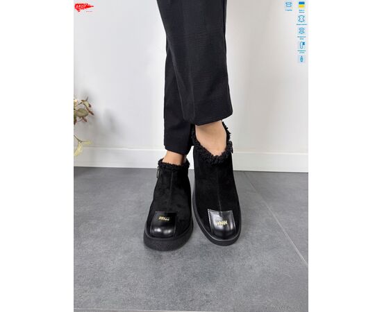 Черевики жіночі стильні Зима 322 ч.з. хутро (8 пар р.36-41) "ARTO" недорого оптом від прямого постачальника, зображення 2