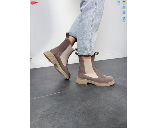 Черевики жіночі стильні Зима 260 кофе з.-т. хутро (8 пар р.36-41) "ARTO" недорого оптом від прямого постачальника, зображення 3