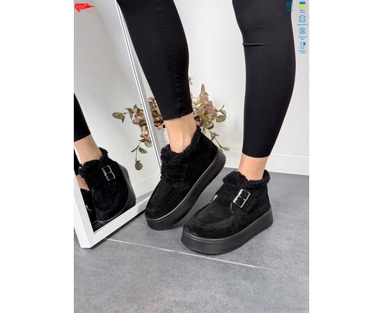 Черевики жіночі стильні Зима 240 ч.з. хутро (8 пар р.37-41) "ARTO" недорого оптом від прямого постачальника, зображення 4