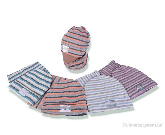 Фотография Женская шапка Зима Y934-1 (шапка+баф) mix (5 шт. р.сетка 50-54) "Red Hat" недорого оптом от прямого поставщика, изображение 2