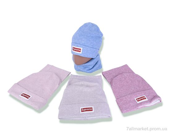 Фотография Женская шапка Зима Y936-1 (шапка+баф) mix (5 шт. р.сетка 48-52) "Red Hat" недорого оптом от прямого поставщика, изображение 2