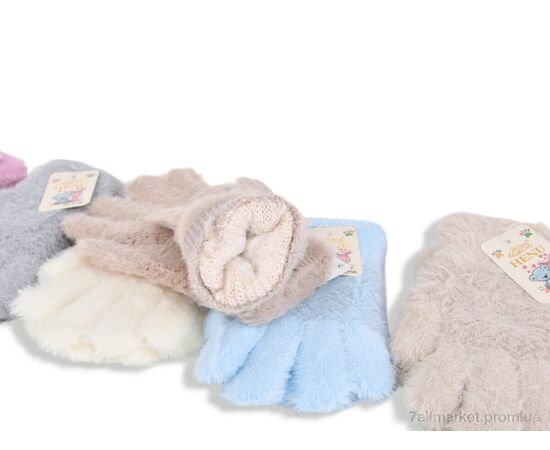 Рукавички для дітей Зима 6158 mix (12 шт. р.сітка5-8) "CAP" недорого оптом від прямого постачальника, зображення 2