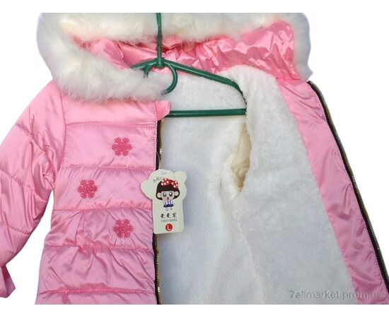 Куртка дитяча Зима U1-3 св.рожевий (3 шт. р.сітка2-4) "Kids-modnik" недорого оптом від прямого постачальника, зображення 2