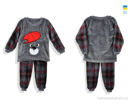 Дитяча піжама Зима 199267 сірий (5 шт. р.сітка92-122) "Kir15" недорого оптом від прямого постачальника, зображення 3 Дитяча піжама Зима 199267 сірий (5 шт. р.сітка92-122) "Kir15" недорого оптом від прямого постачальника, зображення 3