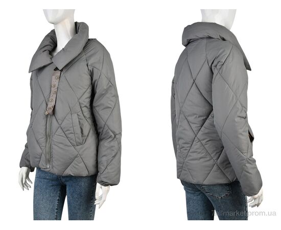 Куртка жіноча Весна/осінь B966 (11951) grey (4 шт. р.сіткаM-2XL) "Obuvok" недорого оптом від прямого постачальника, зображення 3 Куртка жіноча Весна/осінь B966 (11951) grey (4 шт. р.сіткаM-2XL) "Obuvok" недорого оптом від прямого постачальника, зображення 3