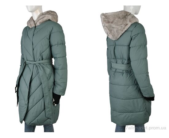 Пальто жіноче Зима MU020 (12064) green (5 шт. р.сіткаM-3XL) "Obuvok" недорого оптом від прямого постачальника, зображення 3 Пальто жіноче Зима MU020 (12064) green (5 шт. р.сіткаM-3XL) "Obuvok" недорого оптом від прямого постачальника, зображення 3