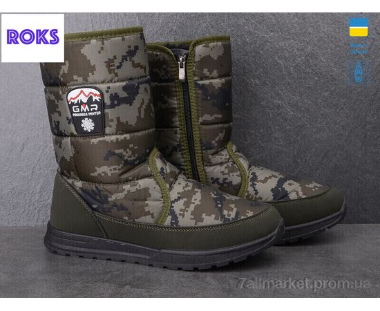 Дутики чоловічі Зима 4235-1 камуф (6 пар р.41-45) "Roks" недорого оптом від прямого постачальника, зображення 2 Дутики чоловічі Зима 4235-1 камуф (6 пар р.41-45) "Roks" недорого оптом від прямого постачальника, зображення 2