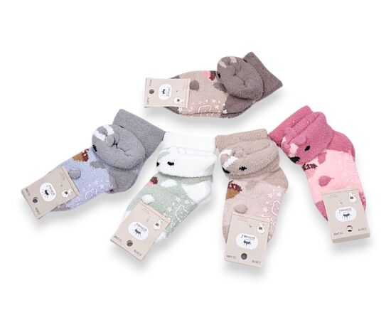 Носки детские тёплые унисекс C3576-3 mix р.0-12 "Jelzin" недорого оптом от прямого поставщика Фотография Носки детские тёплые унисекс C3576-3 mix р.0-12 "Jelzin" недорого оптом от прямого поставщика