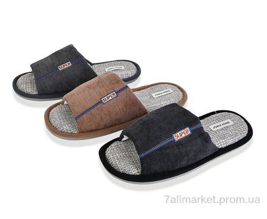 Тапки мужские домашние Весна/осень MU10244 mix (12 пар р.41-46) "SANLIN 2" недорого оптом от прямого поставщика Фотография Тапки мужские домашние Весна/осень MU10244 mix (12 пар р.41-46) "SANLIN 2" недорого оптом от прямого поставщика