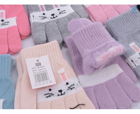 Фотография Перчатки для детей Зима 1174S mix (12 шт. р.сетка 2-3) "KUINH" недорого оптом от прямого поставщика, изображение 2