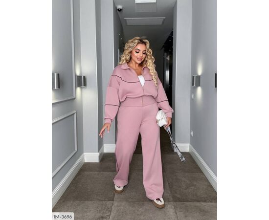 Женский прогулочный костюм со штанами большие размеры р.50-52;54-56;58-60 (4цв) "VIKA" купить недорого от прямого поставщика, изображение 19 Фотография Женский прогулочный костюм со штанами большие размеры р.50-52;54-56;58-60 (4цв) "VIKA" купить недорого от прямого поставщика, изображение 19