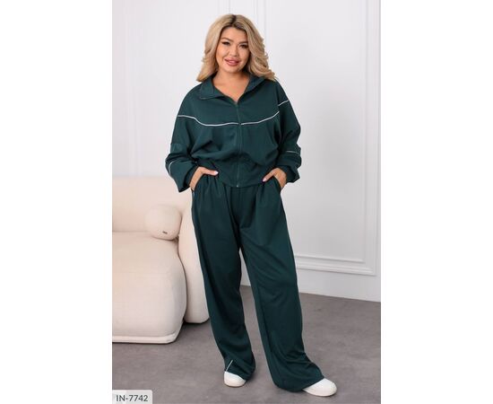 Женский прогулочный костюм со штанами большие размеры р.50-52;54-56;58-60 (4цв) "VIKA" купить недорого от прямого поставщика, изображение 12 Фотография Женский прогулочный костюм со штанами большие размеры р.50-52;54-56;58-60 (4цв) "VIKA" купить недорого от прямого поставщика, изображение 12