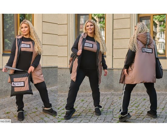 Костюм тройка и сумка р.48-50;52-54;56-58;60-62;56-68 "VIKA" купить недорого от прямого поставщика, изображение 9 Фотография Костюм тройка и сумка р.48-50;52-54;56-58;60-62;56-68 "VIKA" купить недорого от прямого поставщика, изображение 9