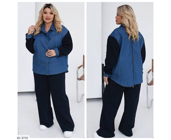 Костюм женский двойка брюки и рубашка большие размеры р.50-52;54-56;58-60 "VIKA" купить недорого от прямого поставщика, изображение 3 Фотография Костюм женский двойка брюки и рубашка большие размеры р.50-52;54-56;58-60 "VIKA" купить недорого от прямого поставщика, изображение 3