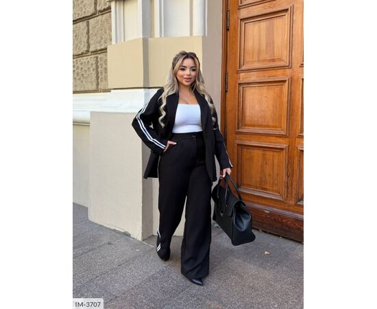 Костюм двойка женский пиджак и брюки большие размеры р.50-52;54-56;58-60 (4цв) "VIKA" купить недорого от прямого поставщика, изображение 4 Фотография Костюм двойка женский пиджак и брюки большие размеры р.50-52;54-56;58-60 (4цв) "VIKA" купить недорого от прямого поставщика, изображение 4