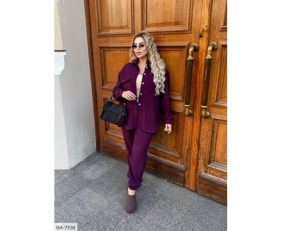 Костюм жіночий двійка штани та сорочка великі розміри р.50-52;54-56;58-60 (6кол.) "VIKA" купити недорого від прямого постачальника, зображення 10