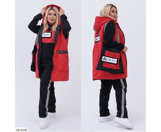 Костюм тройка и сумка р.48-50;52-54;56-58;60-62;56-68 "VIKA" купить недорого от прямого поставщика, изображение 3 Фотография Костюм тройка и сумка р.48-50;52-54;56-58;60-62;56-68 "VIKA" купить недорого от прямого поставщика, изображение 3