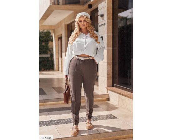 Женские брюки больших размеров р.54-56;62-64;50-52;58-60 (4цв) "LETTI" купить недорого от прямого поставщика, изображение 3 Фотография Женские брюки больших размеров р.54-56;62-64;50-52;58-60 (4цв) "LETTI" купить недорого от прямого поставщика, изображение 3